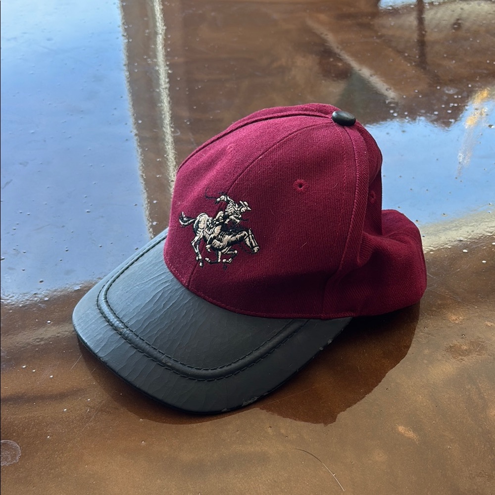 Vintage Burgundy Winchester Rifles Hat
